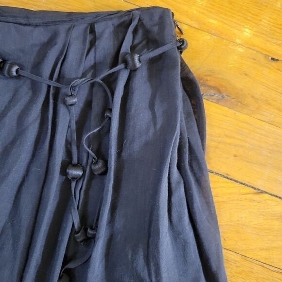 Robert Rodriguez Women's Embroidered black flare midi Skirt silk and Cotton sz 4 - Picture 3 of 8